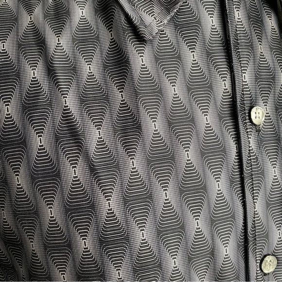 Vintage 90s Geometric Metallic Button Up Shirt - Picture 4 of 15